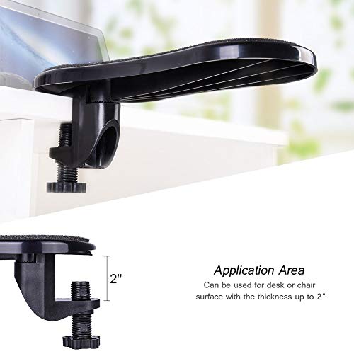Image of Almand Arm Wrist Rest Support Armrest Desk Extender-PC Computer Laptop Desk Extender Table Pad Support Health Care Hand Support Adjustable Attachable Home Office Comfortable Use (1 pcs)