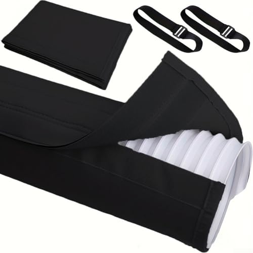 Cubierta de manguera aislada de 60 pulgadas para escape de aire acondicionado, gestión sin esfuerzo del exceso de longitud (negro)