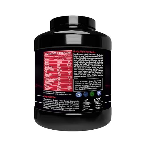 Image of Anabolic Mass Gainer, 2kg, Irish Chocolate | High Protein Carbs, With Creatine, BCAA & Glutamine, Digestive Enzymes, For Muscle Gain & Fast Growth