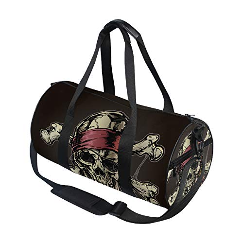 Sports Gym Bag Duffle Bag Pirate Skull Travel Luggage for Men Women3