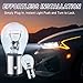 AMZAUTO 1157 Bulb, Tail High and Low Turn Signal Brake Light Bulb, 12 V P21/5 W Dual Contact Halogen Lamp Replacement, 10 PCS Tail Stop Parking Light for Car Truck Marine Vehicles (White)