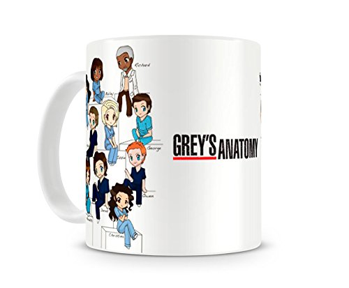 Caneca Greys Anatomy Personagens Cartoon