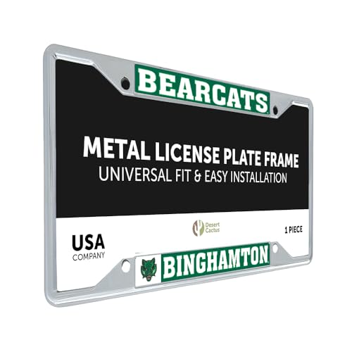 Desert Cactus Binghamton University Car Accessories Bearcats Metal License Plate
