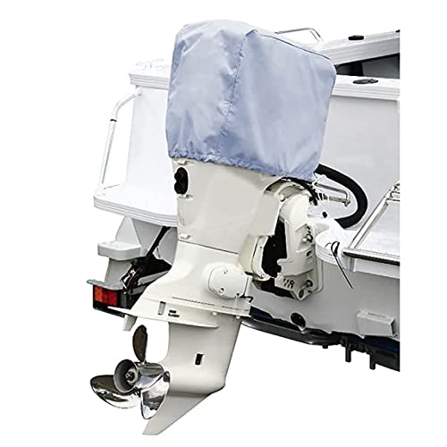 ヨット屋外保護カバー 船外機フードダストカバー アウトボードヘッドカバー 調整可能なボートエンジンフードカバー 船外機モーターダストカバー 船外機ボートカバー 210Dオックスフォード生地 防水仕様 UV耐性 通気性 耐紫外線 2色 全6サイズ 選択でき