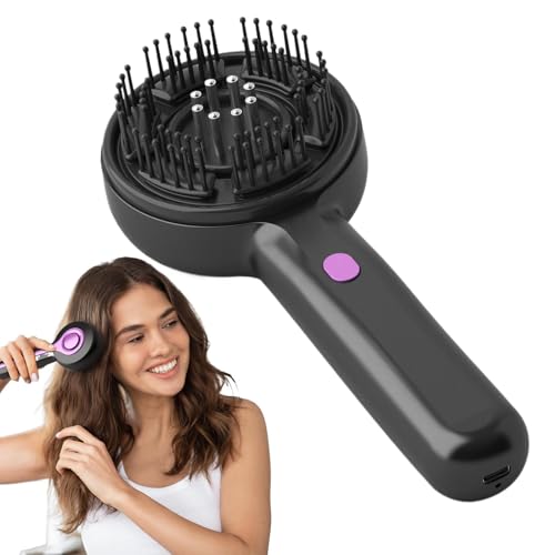 Brosse de massage du cuir chevelu électrique et applicateur d'huile portable