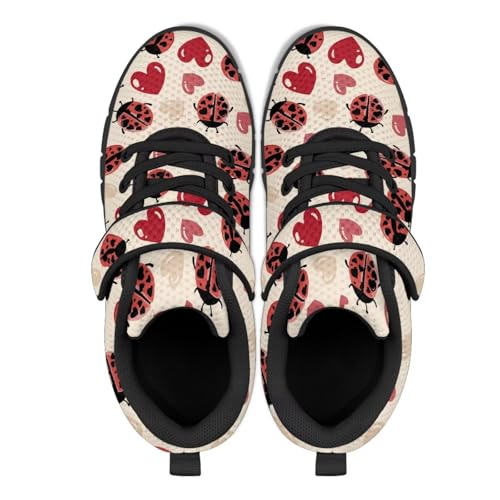 Kids Sneakers Girls Running Tennis Shoes Lightweight Breathable Sport Shoes with Hook and Loops2