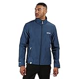 Regatta Cera IV - Chaqueta Softshell, Tejido Elástico Y Resistente Al Viento con Cremallera Integral Soft Shell, Hombre, Dark Denim Marl, 5XL