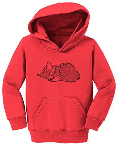 Sleeping Fox - Cute Adorable Toddler/Youth Fleece Hoodie2
