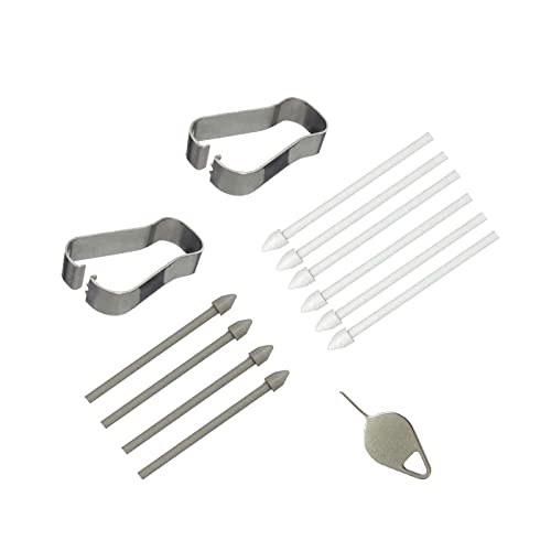 (2set Pack) Stylus Pen Nibs Replacement Hard s Pen Tips Parts for Samsung Galaxy Tab S6 Lite 10.4 inch SM-P610 SM-P615 2020 and Tab S6 T860 T865 10.5inch (White/Gray)