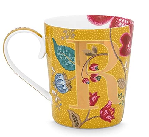 PIP StudioLetter Mug Blushing Birds | Yellow - 350 ml