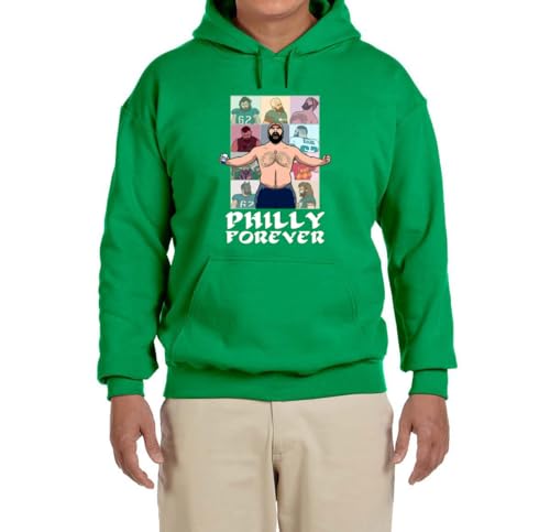 Green Jason Kelce Philly Forever Logo Hooded Sweatshirt
