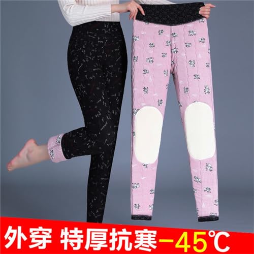 Pantalones con terciopelo engrosado y resistente al frío para ancianos de algodón 6