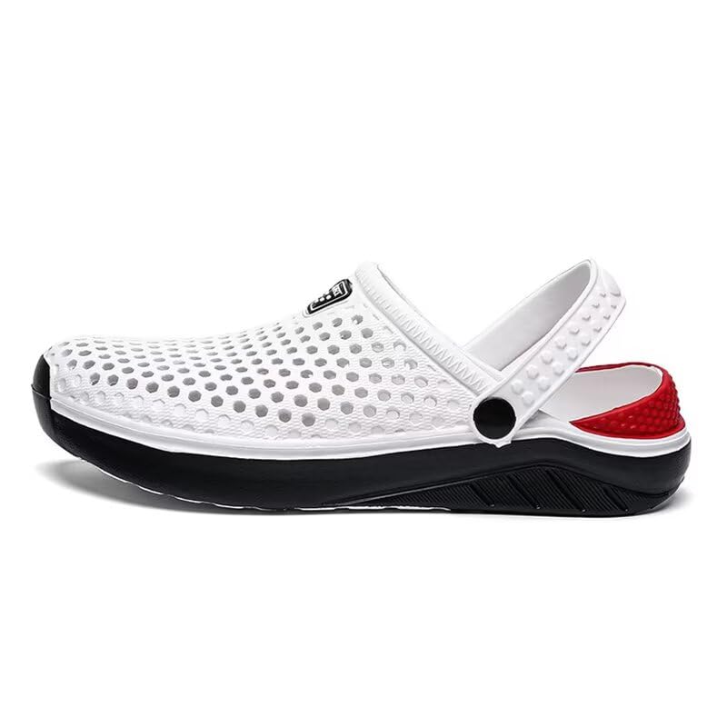 Zonkacen Man Woman Hollow Out Soft Non Skid Quick Dry Water Shoes for Summer Swimming Pool Surfing Fishing Shower Workout Bathroom Vacation White Men 8/Women 9.5