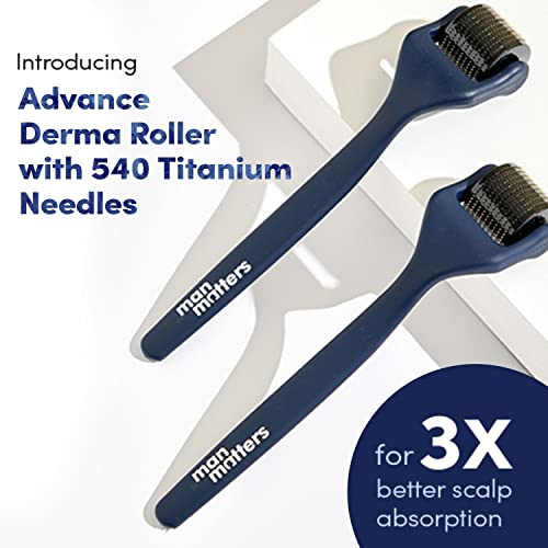 Man-Matters-Advance-Derma-Roller-for-Men-with-Premium-Design-For-Scalp-Beard-540-Micro-05mm-Titanium-Alloy-Needles-Reduces-Hair-Fall-Stimulates-Hair-Follicles-Safe-Easy-Effective-To-Use