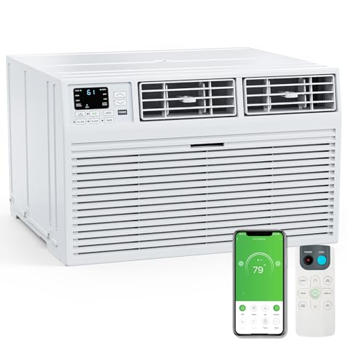 Bonnlo 8000 BTU Through the Wall Air Conditioner with Wi-Fi, Wall AC Unit Works with Alexa/Google Assistant & Easy Install Kit & Cools up to 350 sq. ft. for Living Room, Bedroom, Kitchen, 115V/60Hz