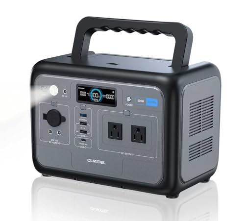 OUKITEL　ポータブル電源 Amazon.co.jp: OUKITEL ポータブル電源 800W/512Wh リン酸鉄リチウム