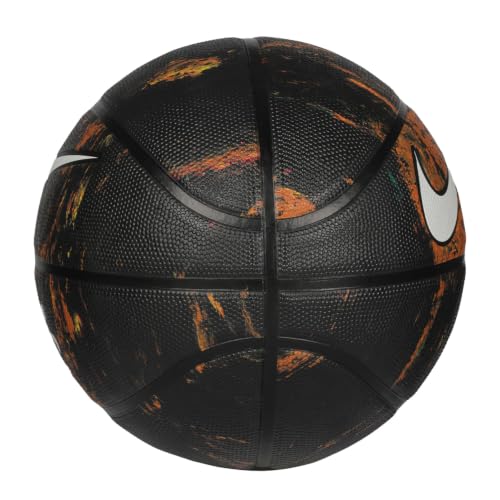 Image of Nike Everyday Playground 8P Next Nature Deflated Rubber Basketball Size 7, Durable Grip Outdoor, Multi /Black /Black /White