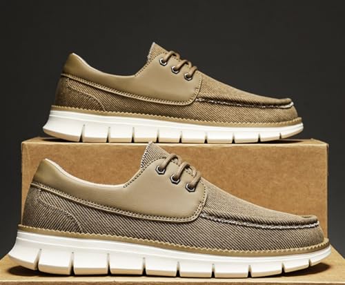 Mens Denim Lace Up Platform Derby Shoes Lightweight Breathable Casual Round Toe Non-Slip Walking Shoes Arch Support Skateboard Shoes Slip On Shoes Outdoor Fashion Casual Dress Sneakers for Men3