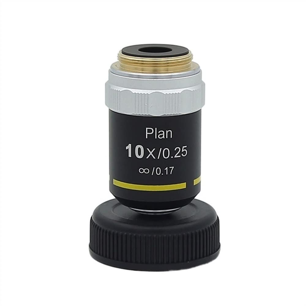 Objetivo de microscopio 195 Plan Infinity Objetivos acromáticos 4X 10X 20X 40X 100X Lente Objetivo RMS 20,2mm for microscopio biológico (Color : 10X)