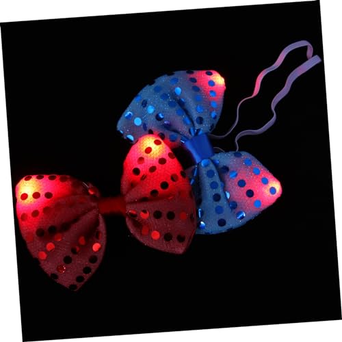 Veemoon Glowing Bow Tie Led Lighted Party Bow Tie for Wedding Rave Performance