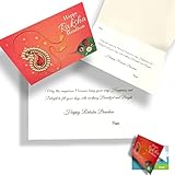 LOVENSPIRE 5 Rakhi Greeting Card, Raksha Bandan Greeting Card, Rakhi Card For Brother, Happy Raksha