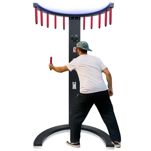 RXFSP Arcade Game Machine, Hand Eye Coordination Training Catching Stick Game Reflex Sticks, Catching Stick Arcade Game for Rental, Party, Events, Carnivals, Bars (Black)