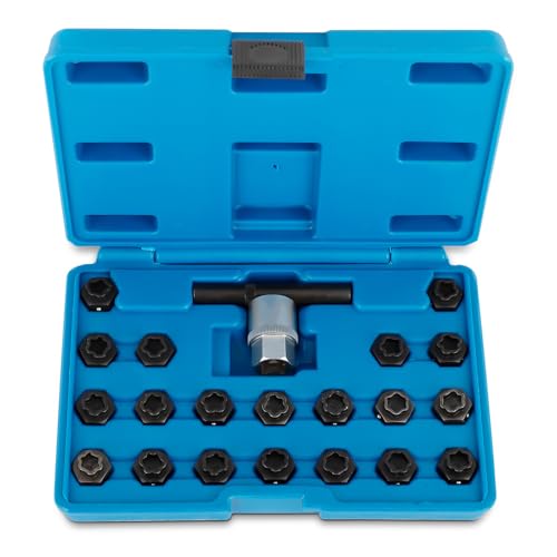 Image of maXpeedingrods 22PCS Wheel Locking Nut Key Kit Compatible with BMW, Wheel Lock Lug Nut Anti-Theft Screw Lug Nut Tool Kit Key Socket Set
