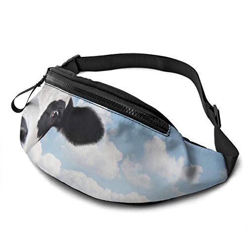 XCNGG Bolso de cintura corriente bolso de cintura de ocio bolso de cintura bolso de cintura de moda Milk Cow in Dairy Farm Waist Pack Durable Running Pack for Mens Women Waist Bag with Headphone Large
