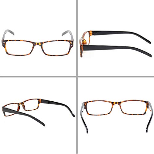 image for Kerecsen Reading Glasses 5 Pairs Spring Hinge Man and Women Plasitic M