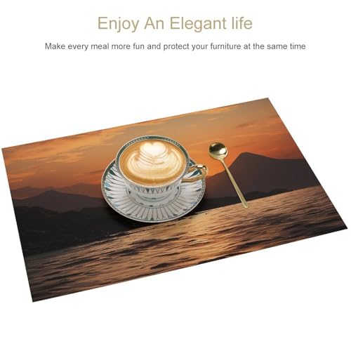 Set de table antidérapant lavable pour repas de famille et décoration de table nature