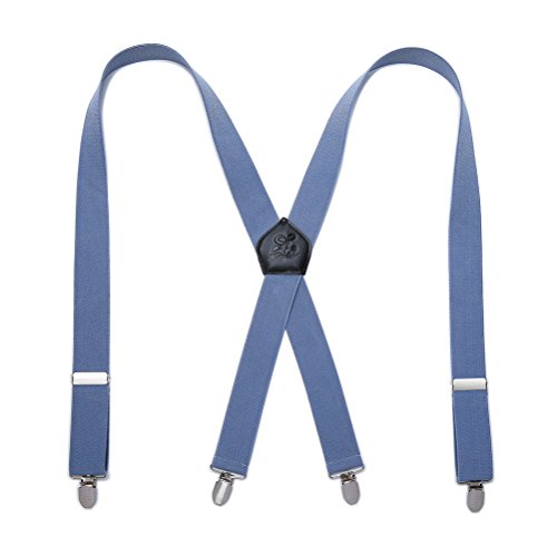 Bretelles homme larges X en cuir véritable pour un maintien élégant