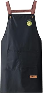 Avental de Cozinha Profissional Impermeável com Bolsos e Ajuste de Pescoço