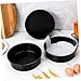 3 Pcs Round Baking Pan Nonstick Black Cake Molds with Parchment Paper for Cakes Desserts and More for All Occasions