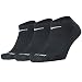 Nike Golf Men's Dri-Fit No Show 3-Pair Socks, Black/White, Large