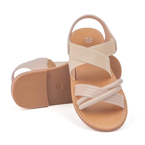 Image of Toddler Girls Sandals Little Girl Summer Flat Sandal Baby Open Toe Outdoor Beach Holiday Dress Shoes