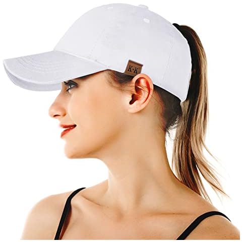 Ponytail Baseball Cap with Adjustable Fit Cover