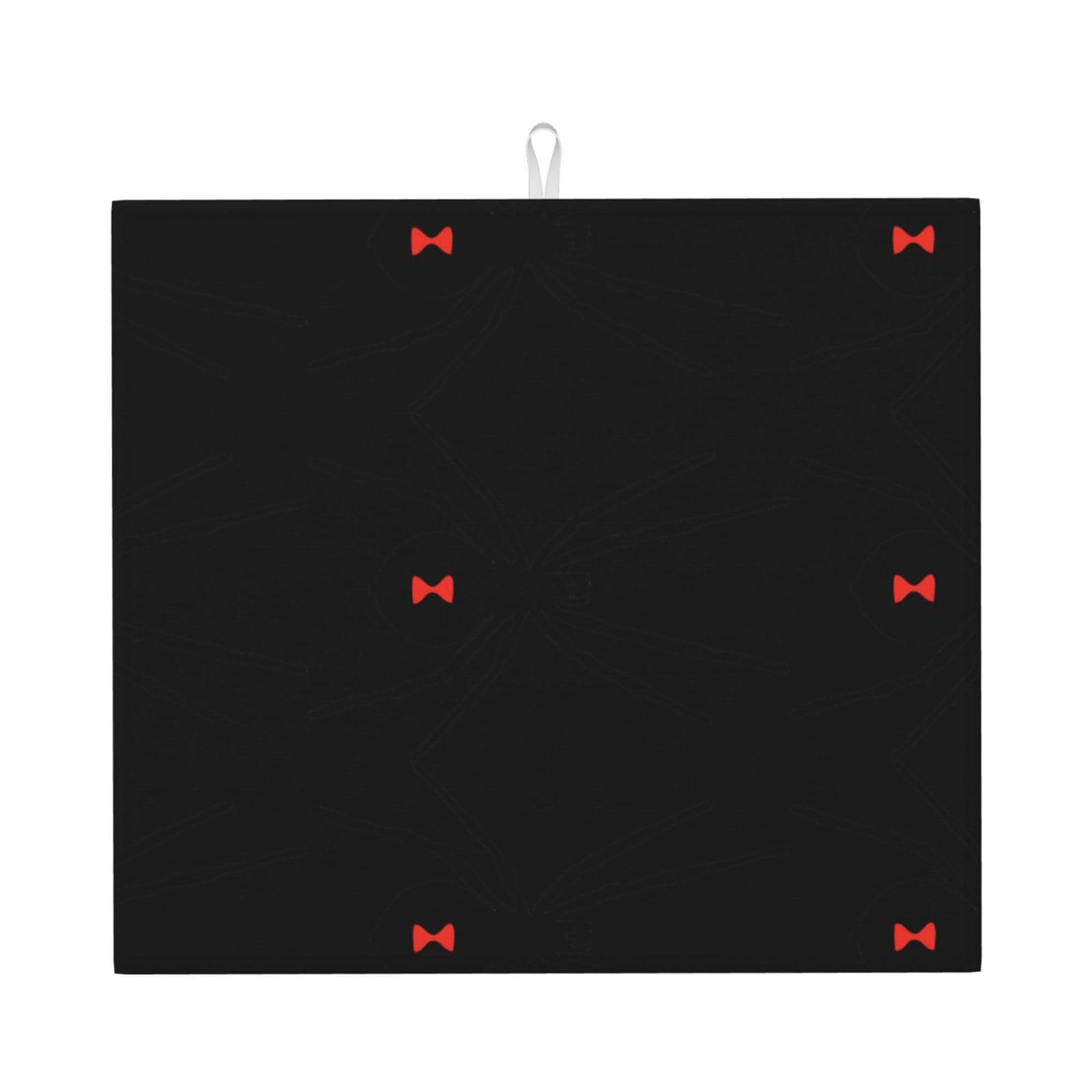Yyhwhjde Black Spider Prints Kitchen Drying Mat – Absorbent Dish Throw For Countertop, Non-Slip Layer With Vibrant Prints, Ideal For Housewarming