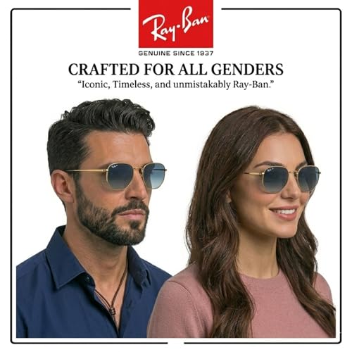 Image of Ray-Ban RB3548N HEXAGONAL FLAT LENSES Square-Round Shape Sunglasses for Men & Women with Official Eyewear Kit