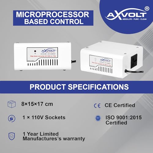 Image of 220v to 110v stepdown transformer voltage converter copper for US appliances upto 150 watt used in India white color