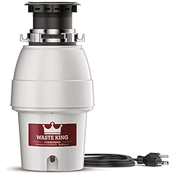 Triturador Basura Fregadero Waste King L-2600 2600 - Desechador de basura, color plateado