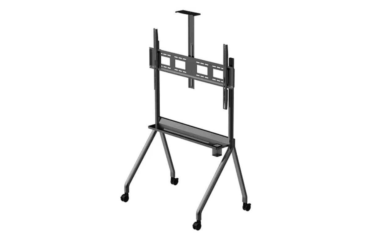 Skill Tech DG 115B FS Mobile TV Stand for 42–86 Inch Screens, VESA 900x600mm, Max Load 80kg – Rolling TV Stand with Adjustable Height Black