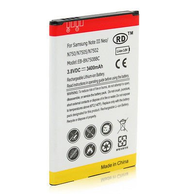 3400mah High Capacity Battery For Samsung Galaxy Note3 N9000 Neo