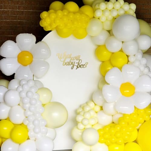 Image of Awenztech 120pcs 5 inch Yellow Latex Balloons | Baby Shower, Wedding, Birthday Party Decorations