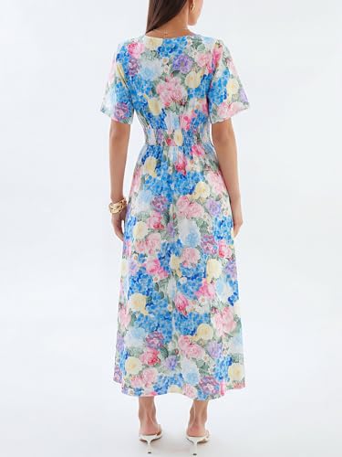 Image of Flessibili Womens Summer Floral Maxi Dress Wedding Guest Party Long Dresses 2026