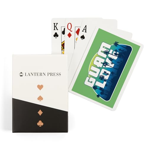 Lantern Press Guam Love, Palmeras, Baraja de Póker 52 cartas