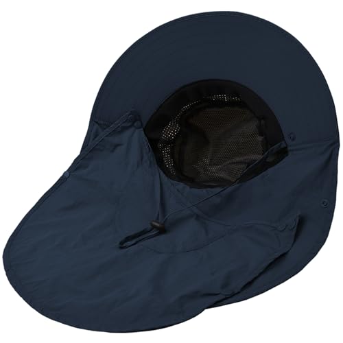 Image of Sun Hat for Men Women with Neck Flap,UPF 50+ UV Protection Fishing Hat