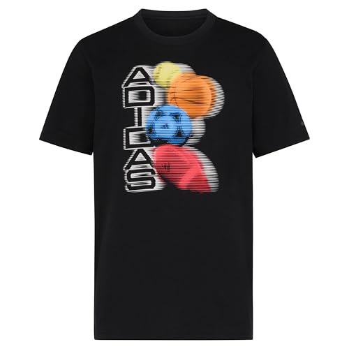 adidas Boys' Short Sleeve Distortion Multi Sport Graphic Tee Shirt