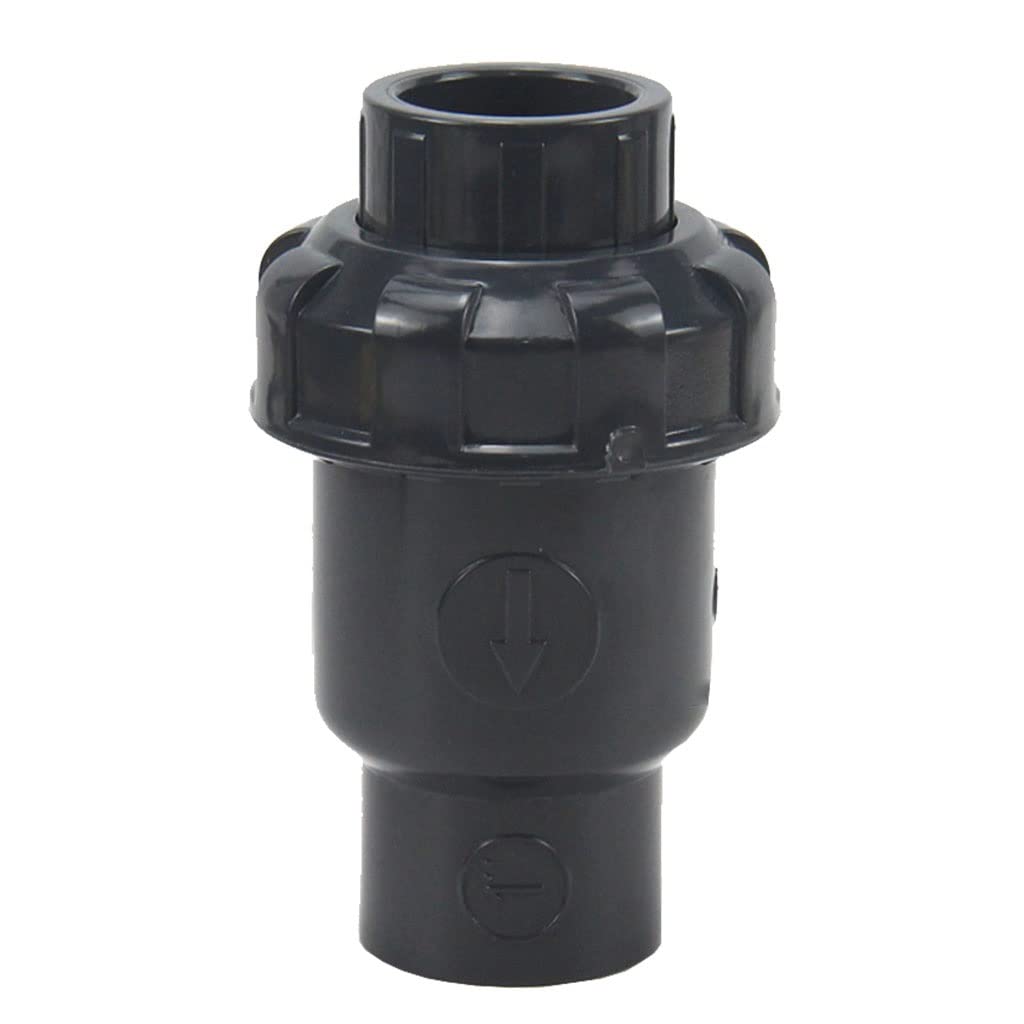 Zawór zwrotny - 1 szt. 20 25 32 40 50 63 mm Zawór zwrotny UPVC, 1/2" - 2" Plastikowy zawór zwrotny kulowy z PCV, Zawór jednokierunkowy, Części instalacji hydraulicznej (Rozmiar: Wewnętrzny 25 mm) (Roz