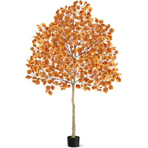 Artificial Autumn Tree 6FT, Halloween Tree Decoration, Fall Tree Outdoor & Indoor, Faux Autumn...