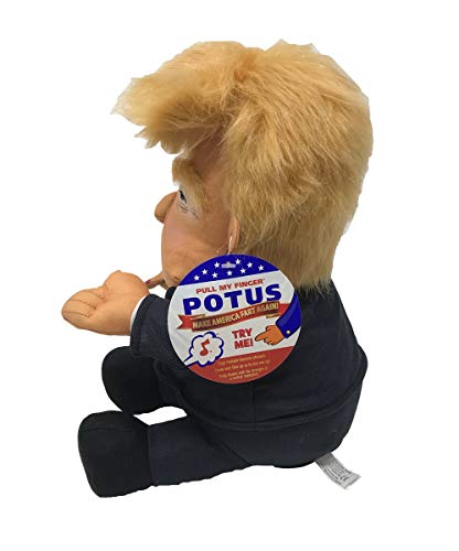 Pull My Finger Farting Donald Trump Plush Figure Doll -With Animated Hair-10.5 Inches Tall #TOP3
